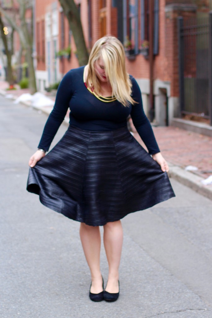 Pleated Leather Butterick B5929 skirt