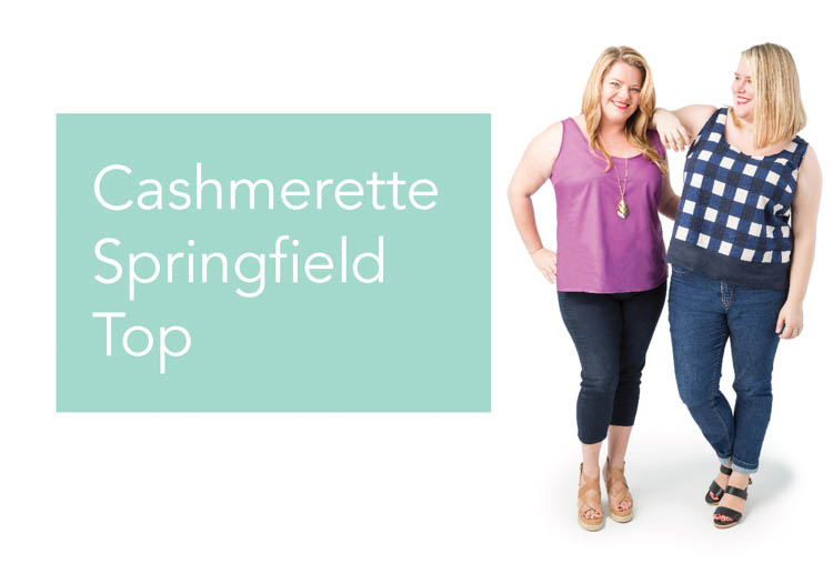 Cashmerette Springfield Top, in sizes 12 - 28 and cups C - H