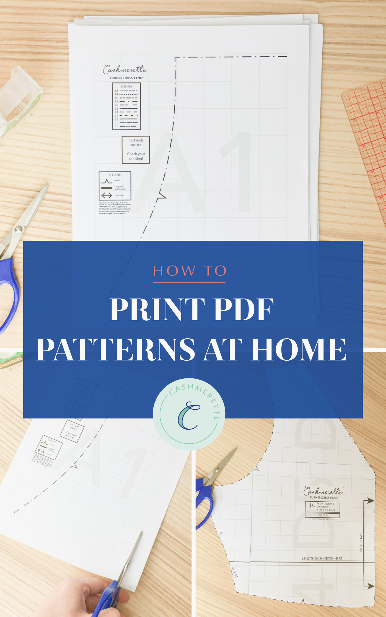 how to print PDF patterns at home