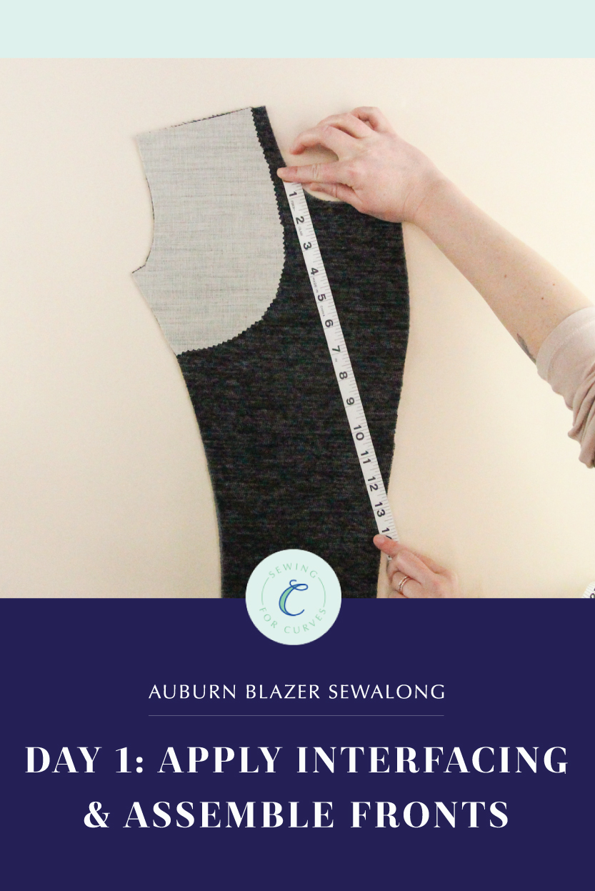 Auburn blazer sewalong: Day 1: apply interfacing and assemble fronts