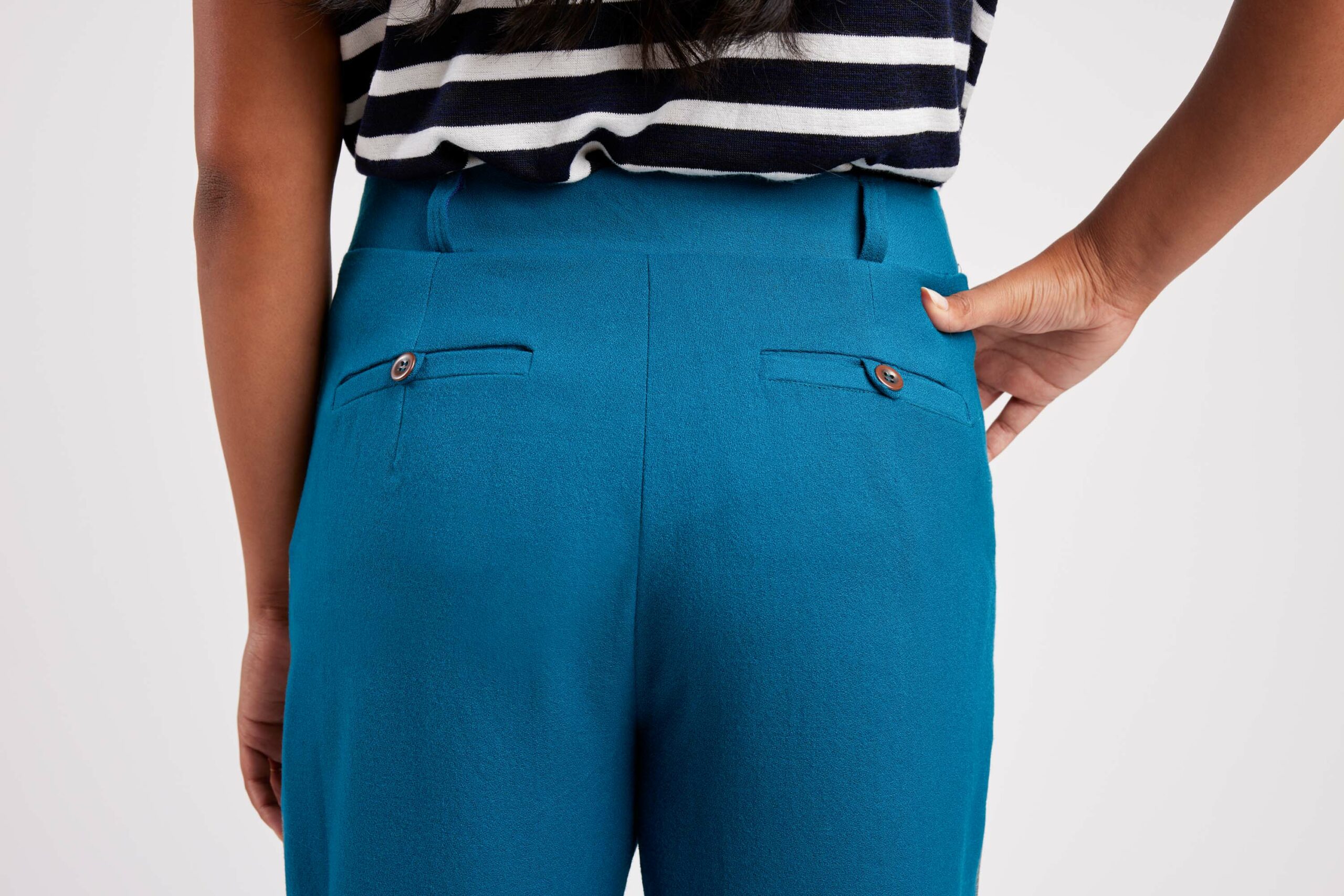 Introducing the Meriam Trousers, woven trousers sewing pattern for